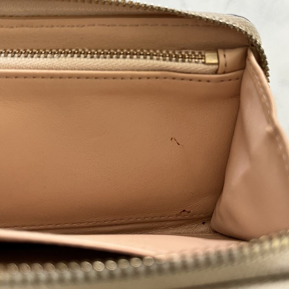 Coach Metallic Gold Leather Double‎ Zip Medium Wallet Wristlet - Picture 13 of 13